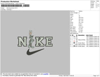 Nike Bug Bunny Embroidery File 4 size