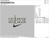 Nike Bug Bunny Embroidery File 4 size