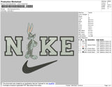 Nike Bug Bunny Embroidery File 4 size