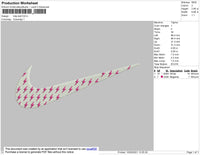 Nike Bolt Swoosh Emroidery File 4 size