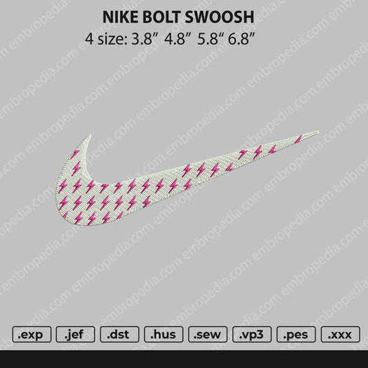 Nike Bolt Swoosh Emroidery File 4 size