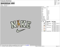Nike Bambi Embroidery File 4 size