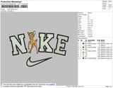 Nike Bambi Embroidery File 4 size