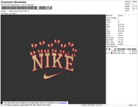 Nike Broken Hearts Embroidery File 4 size