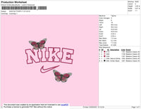 Nike Butterfly V3 Embroidery File 4 size