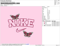 Nike Butterfly V3 Embroidery File 4 size