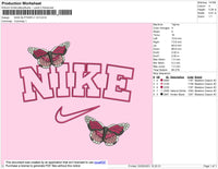Nike Butterfly V3 Embroidery File 4 size