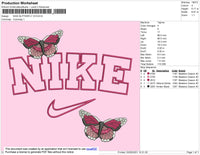 Nike Butterfly V3 Embroidery File 4 size