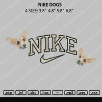 Nike Dogs Embroidery File 4 size