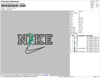 Nike Dragon Embroidery File 4 size