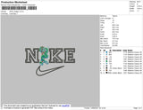 Nike Dragon Embroidery File 4 size