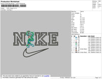 Nike Dragon Embroidery File 4 size