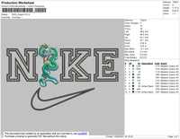 Nike Dragon Embroidery File 4 size