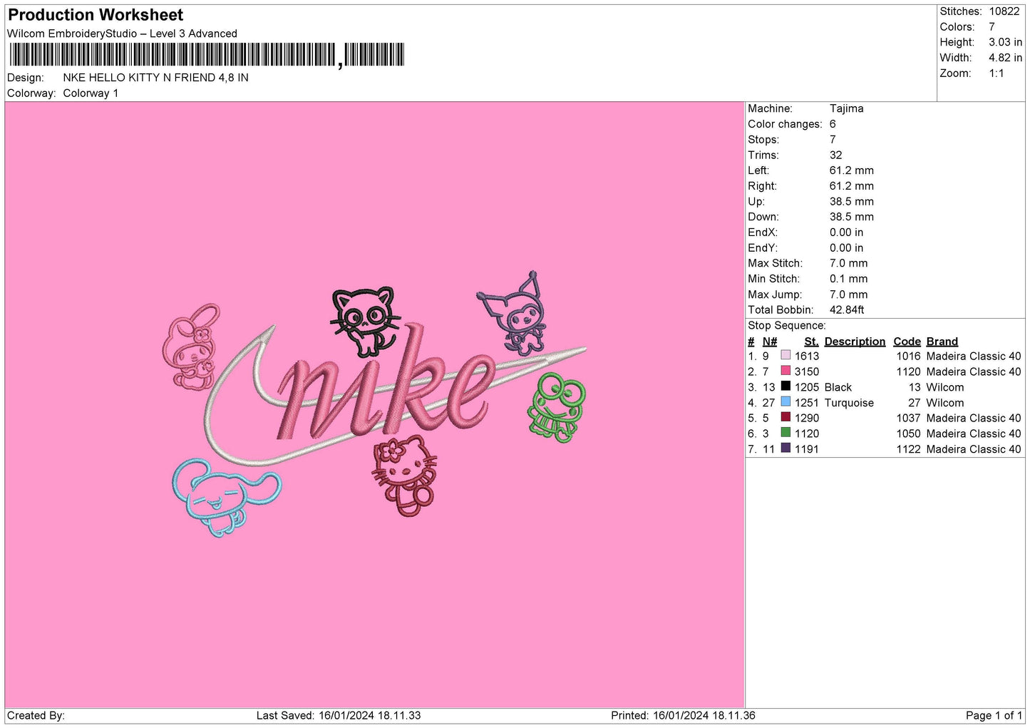 Nike Hk Friends Embroidery File 6 sizes