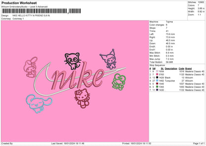 Nike Hk Friends Embroidery File 6 sizes