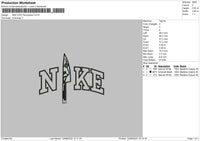 Nike Knife Pennywise Embroidery File 5 sizes