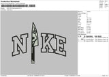 Nike Knife Pennywise Embroidery File 5 sizes