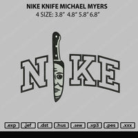 Nike Knife Michael Myers Embroidery File 4 sizes