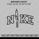 Nike Knife Chucky Embroidery File 4 sizes