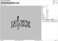 Nike Knife Pennywise Embroidery File 6 Sizes