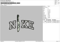 Nike Knife Pennywise Embroidery File 6 Sizes