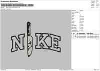 Nike Knife Pennywise Embroidery File 6 Sizes