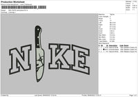 Nike Knife Pennywise Embroidery File 6 Sizes