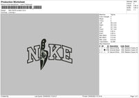 Nike Knife Scream Embroidery File 4 sizes