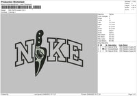 Nike Knife Scream Embroidery File 4 sizes