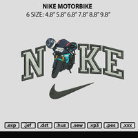 Nike Motorbike Embroidery File 6 sizes