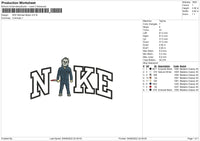 Nike Michael Myers Embroidery File 4 sizes