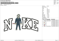 Nike Michael Myers Embroidery File 4 sizes