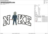 Nike Michael Myers Embroidery File 4 sizes