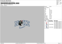 Nike Stitch Scream Embroidery File 4 sizes