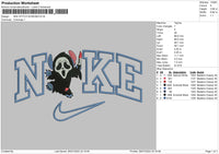 Nike Stitch Scream Embroidery File 4 sizes