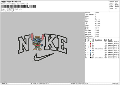 Nike Stitch Fredy Embroidery File 4 sizes