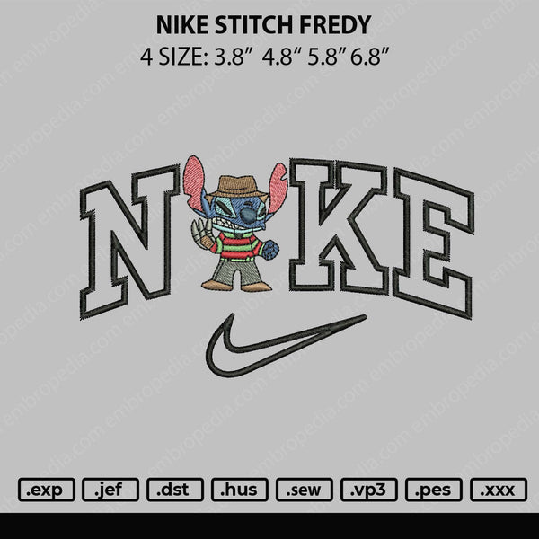 Nike Stitch Fredy Embroidery File 4 sizes