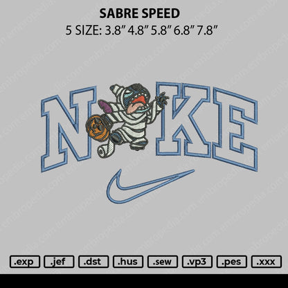 Nike Stitch Mummy Embroidery File 5 sizes
