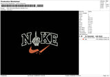 Nike Swoosh Middle Finger Embroidery File 4 sizes
