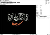 Nike Swoosh Middle Finger Embroidery File 4 sizes