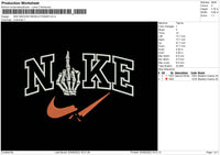 Nike Swoosh Middle Finger Embroidery File 4 sizes