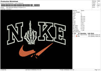 Nike Swoosh Middle Finger Embroidery File 4 sizes