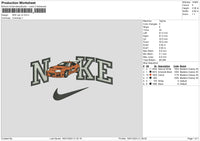 Nike Car V2 1601 Embroidery File 6 sizes