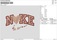 Nike Hearts Swoosh Embroidery File 6 sizes