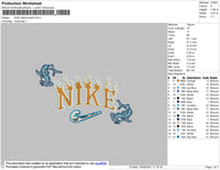 Nike Flame Shark Embroidery File 4 size