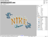 Nike Flame Shark Embroidery File 4 size