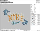 Nike Flame Shark Embroidery File 4 size