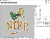 Nike Flame Simpson Embroidery File 4 size