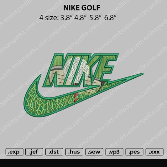 Nike Golf Embroidery File 4 size