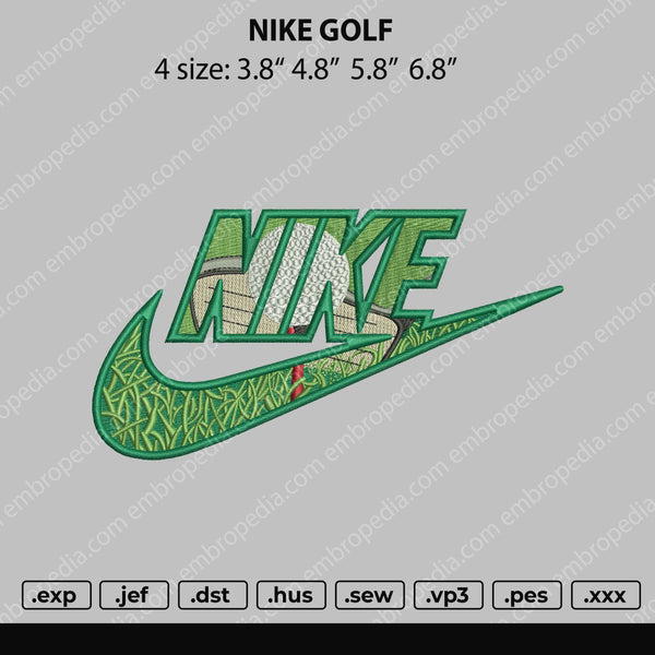 Nike Golf Embroidery File 4 size